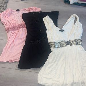 Lot of 3 sexy Sky tops